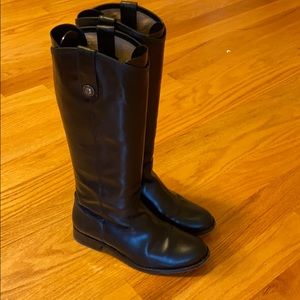 WOMENS size 7 Frye black leather boots